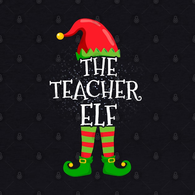 Teacher Elf Family Matching Christmas Group Funny Gift by silvercoin
